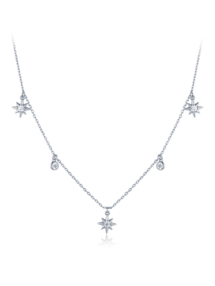 Full star necklace in silver