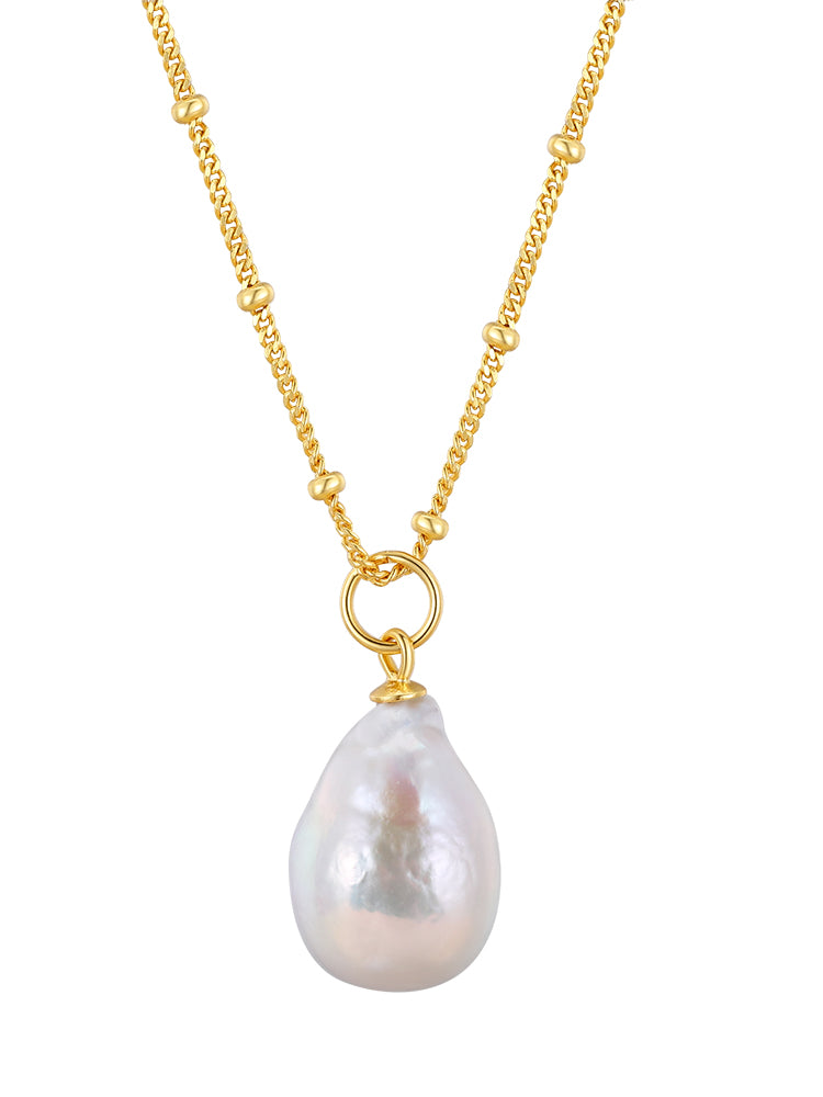 Natural Baroque Freshwater Pearl Pendant Necklace