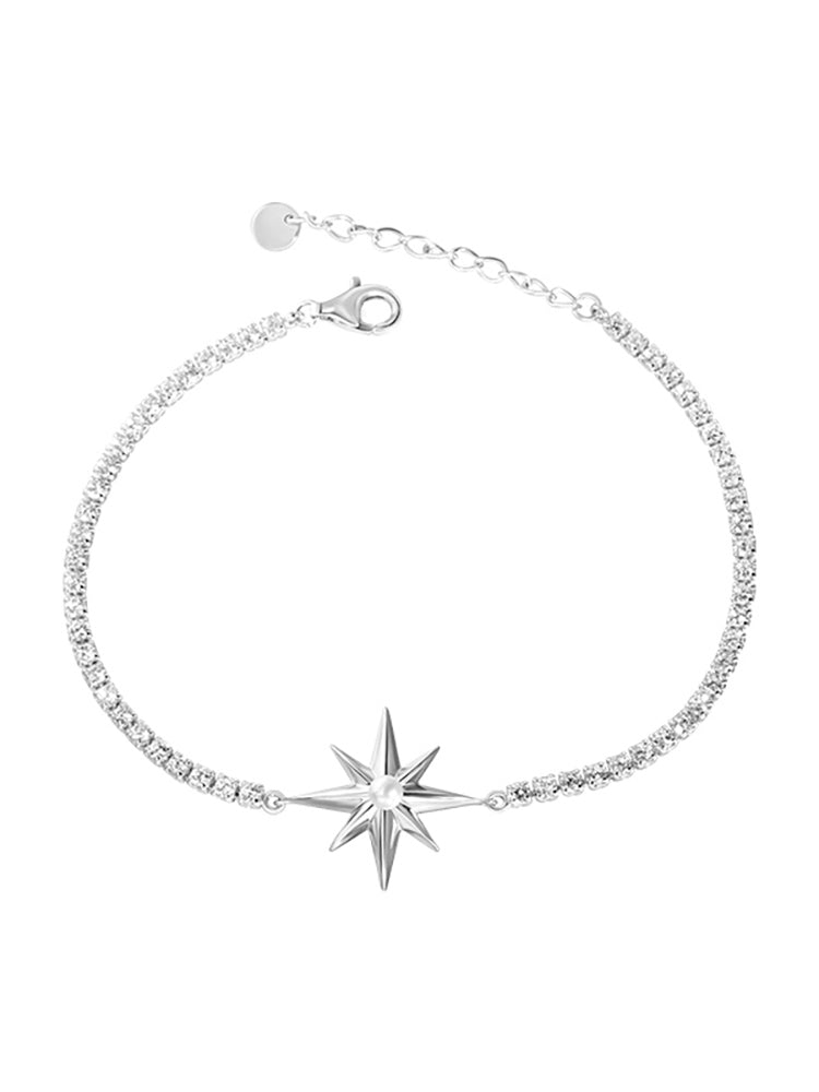 Silver six-mango bracelet