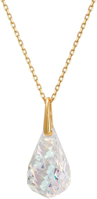 S.Leaf Crystal Necklaces 925 Sterling Silver Necklace 14k Gold Necklace