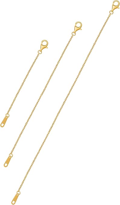 S.Leaf 925 Sterling Silver Necklace Extender Chain Set for Women 2