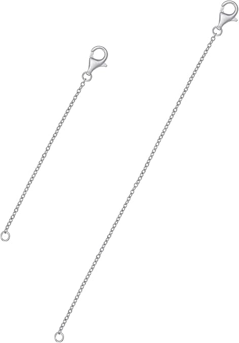 S.Leaf 925 Sterling Silver Necklace Extender Chain Set for Women 2