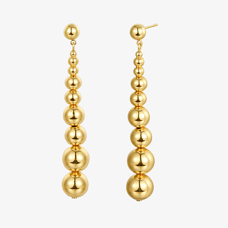 Yellow Gold sterling silver earrings