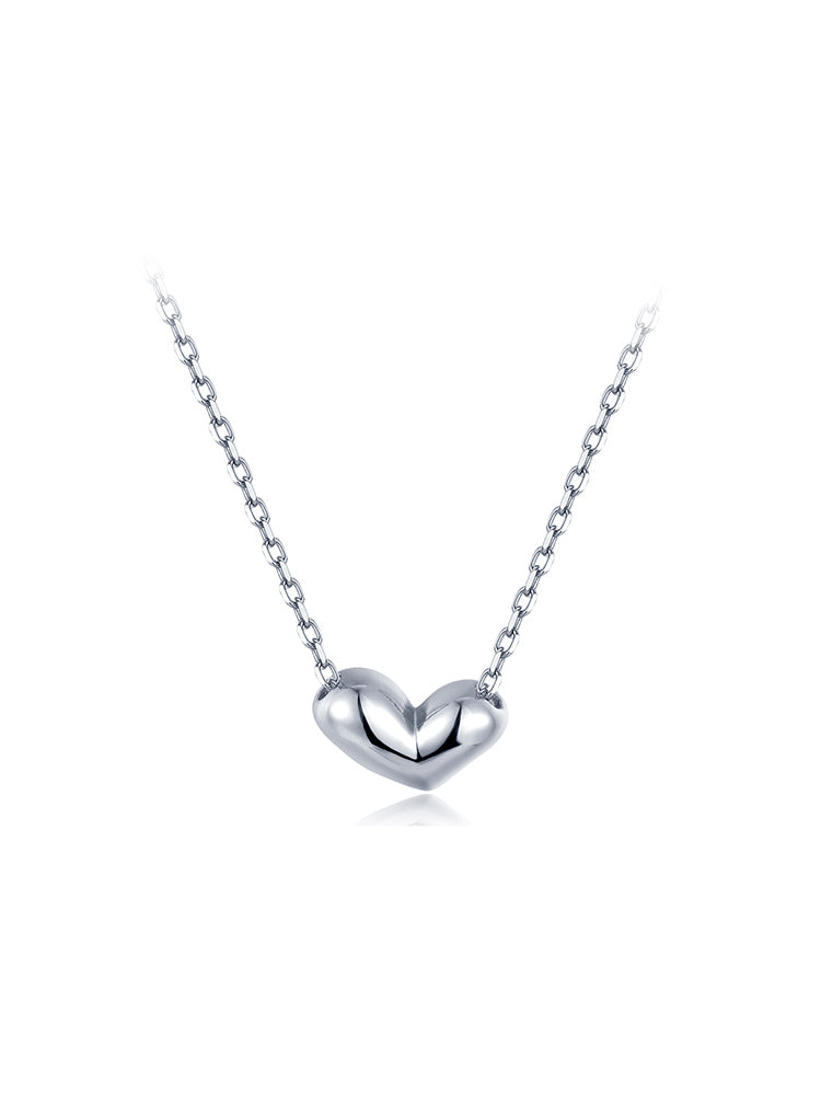 Sterling Silver Irregular Heart Necklace