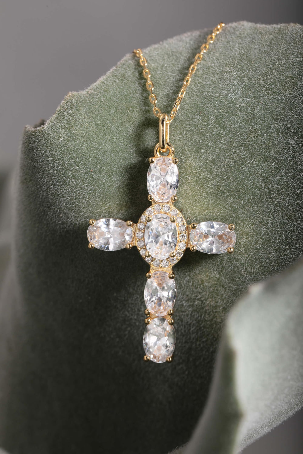 S.Leaf 925 Sterling Silver Cross Necklaces