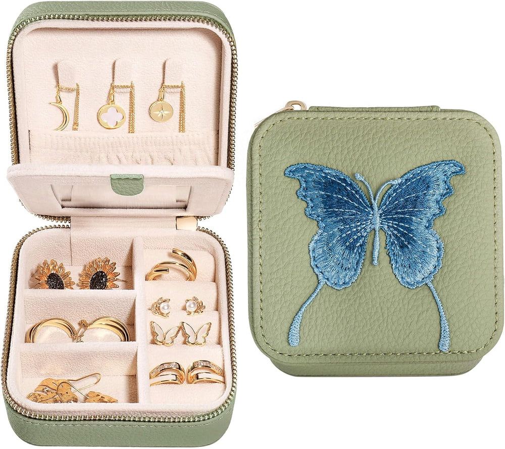 S.Leaf Mini Jewelry Case - Portable Travel Jewelry Box for Women