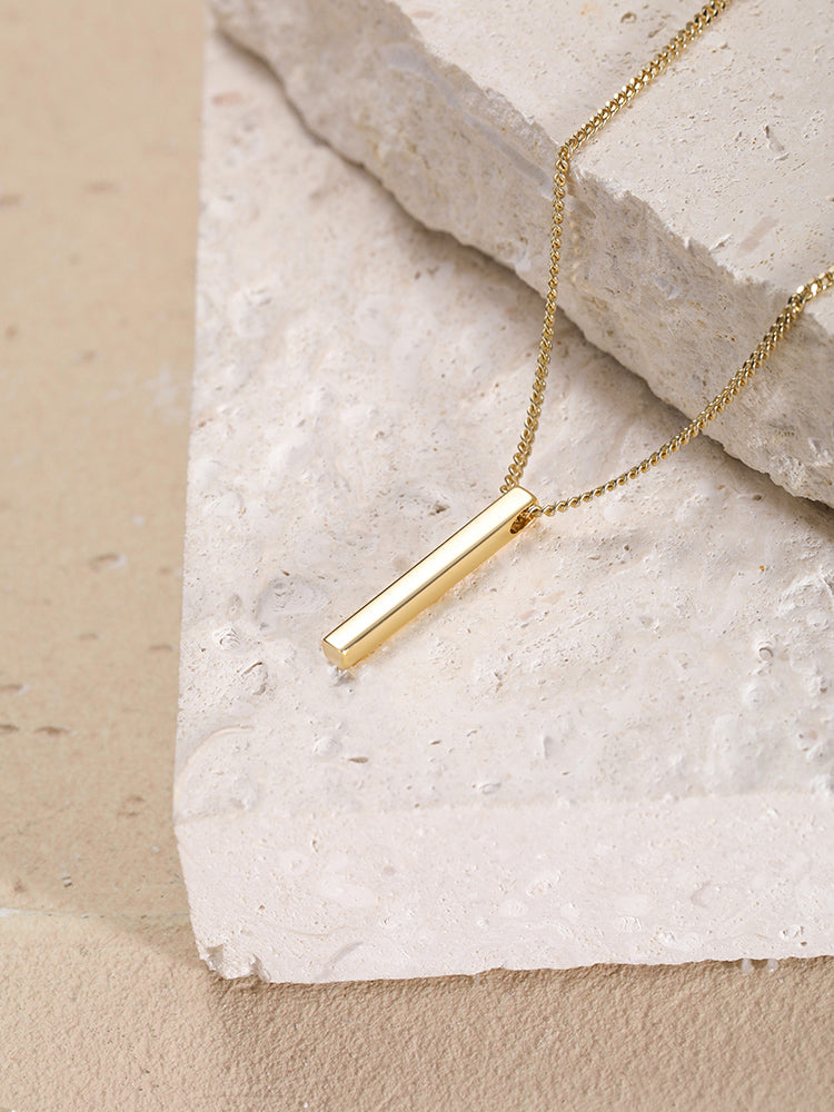minimalist Bar Necklace gold plated