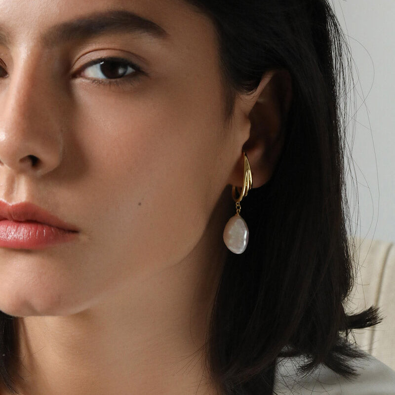 Baroque Pearl Non Piercing Dangle Earrings for Women Gift