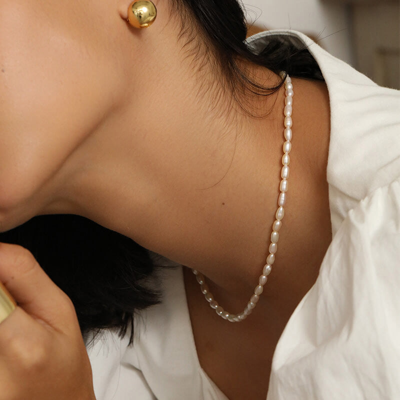Small pearl necklace choker gift ideas