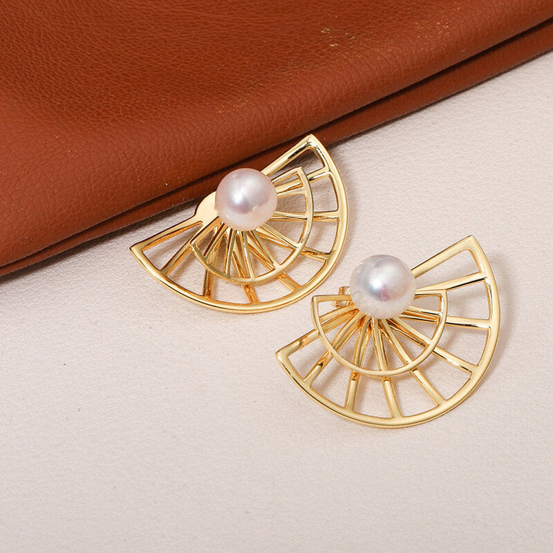 Pearl stud earrings sector Earring Jackets for women