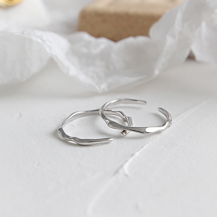 Irregular Thin Ring Adjustable Sterling Silver