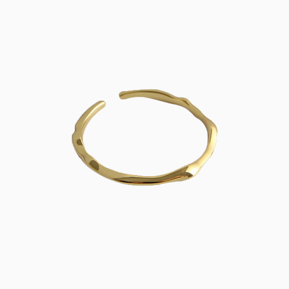 Irregular Thin Ring Adjustable Gold