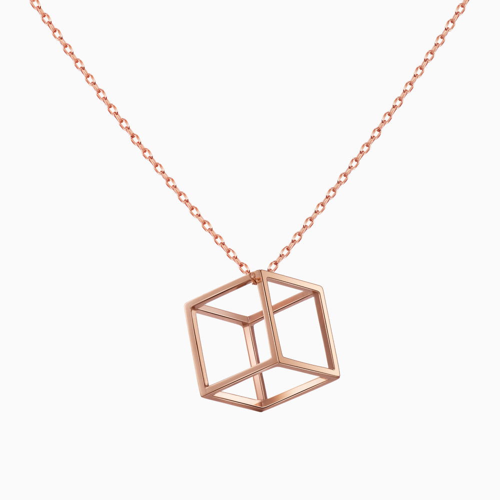 dainty Hollow Cubic pendnat Necklace for women