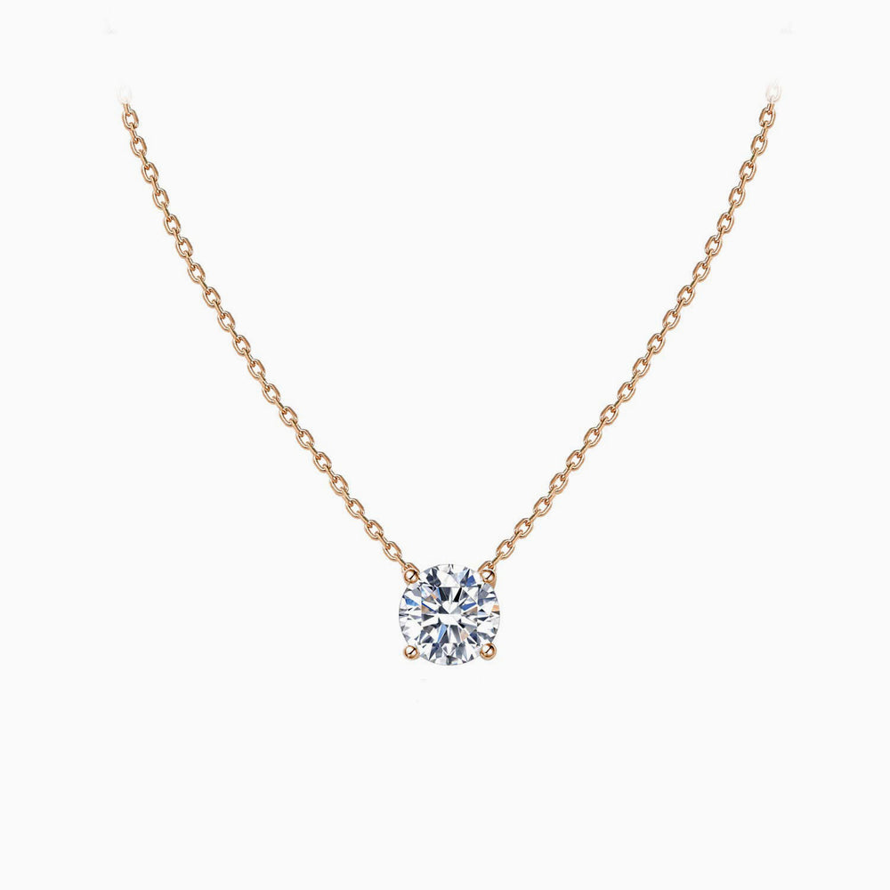 cubic zirconia Swarovski necklace rose gold for women