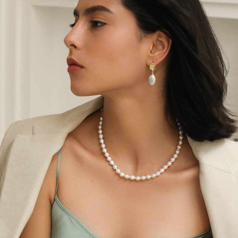 Vintage Baroque Pearl Choker Irregular Pearls Necklace