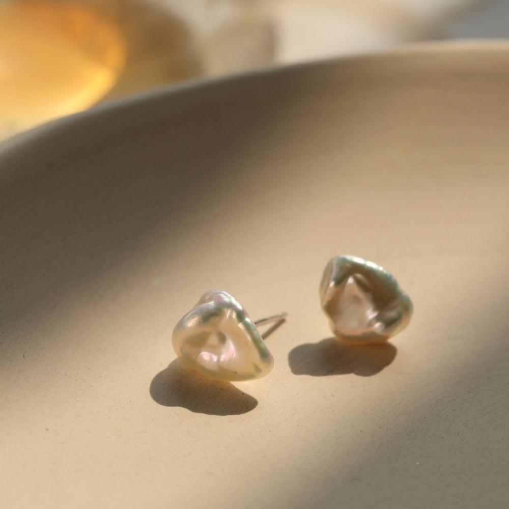 minimalist natural Baroque Pearl Earrings gift ideas
