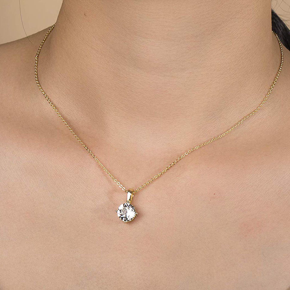 swarovski crystal solitare necklace