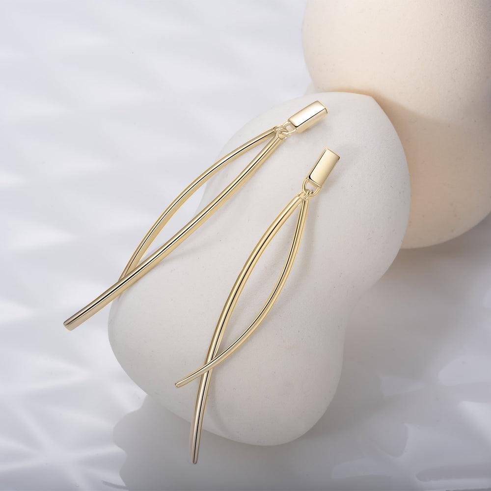 Minimalist curve dangle Earrings for women