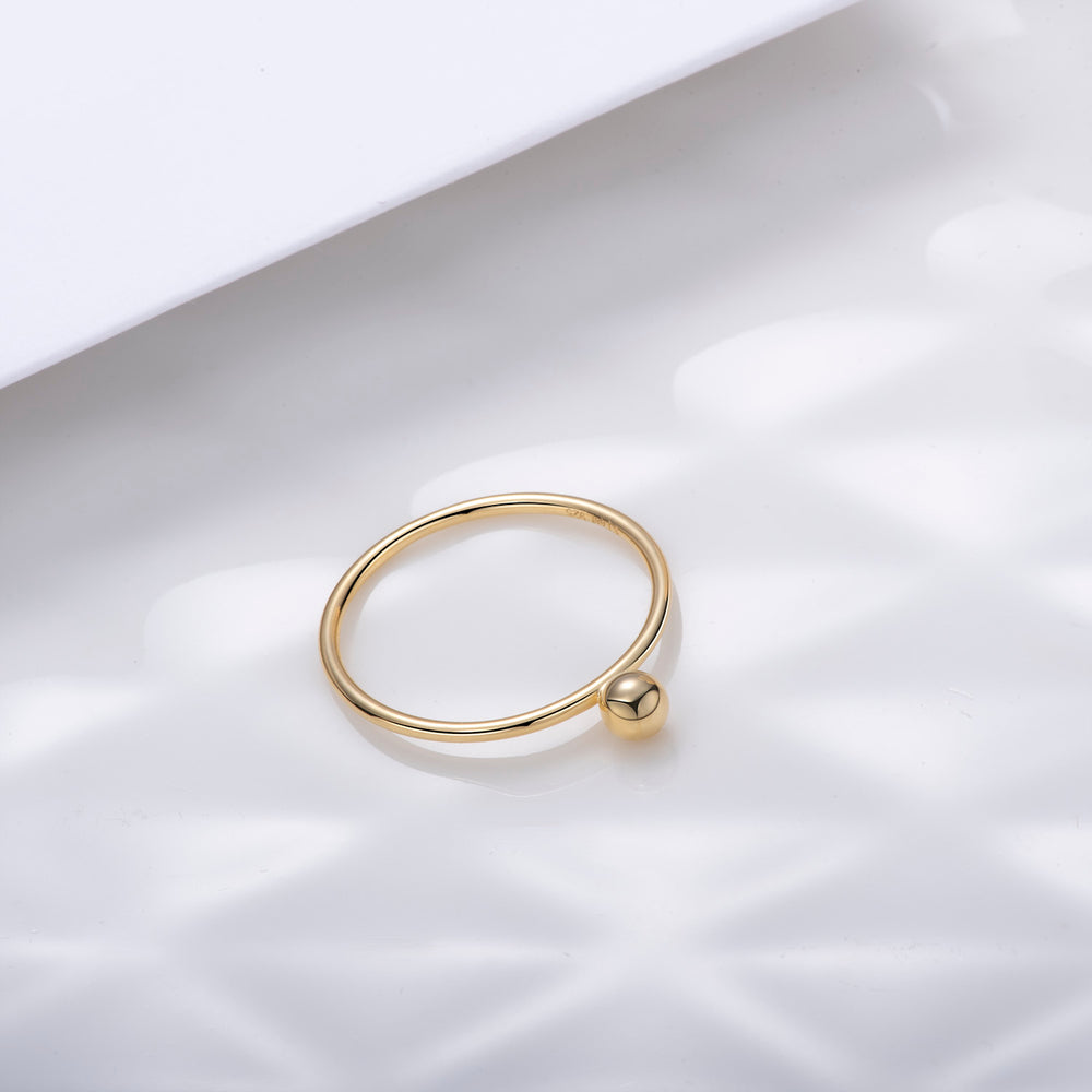 minimalist Tiny Ball Ring stackable rings for girls