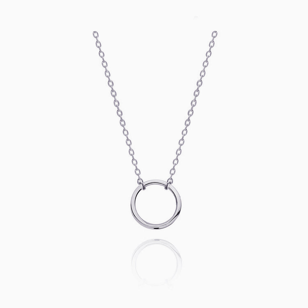 Karma Open Circle Necklace sterling silver