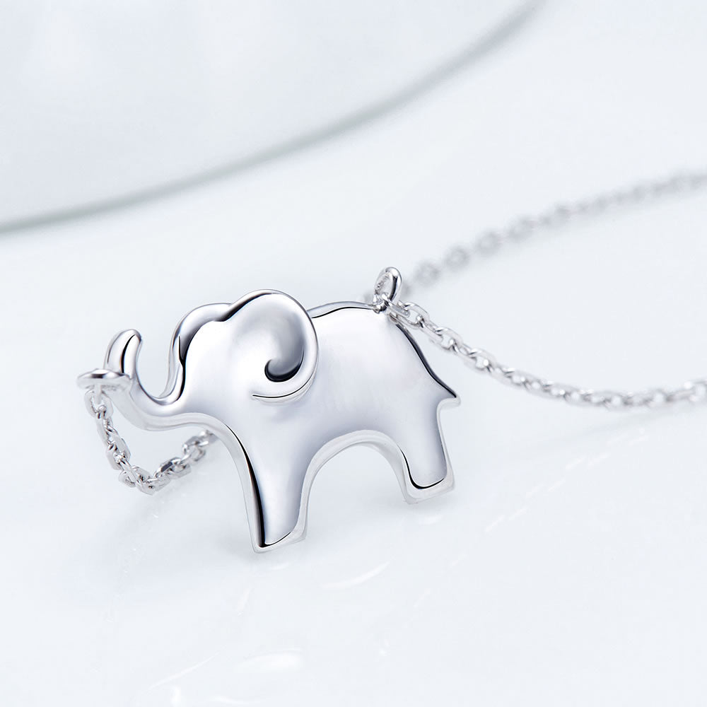 dainty silver Elephant Necklace
