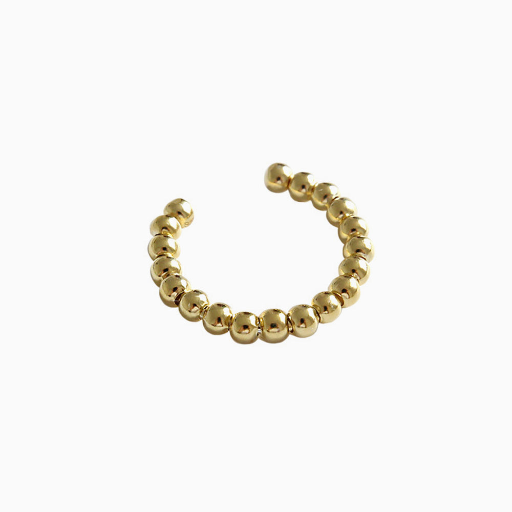 gold minimalist adjustable beaded ring