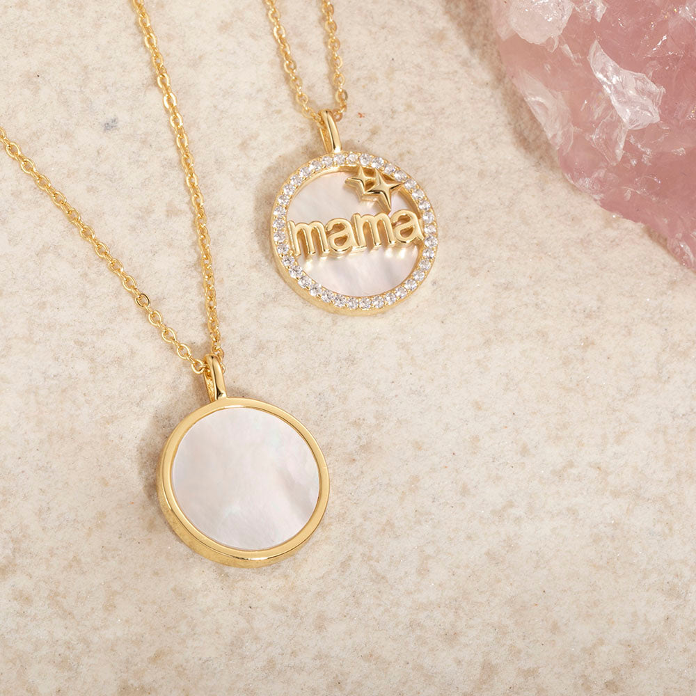 double sided mother of pearl mom necklace