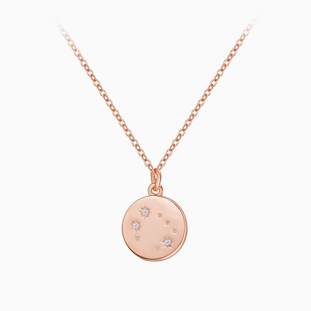 miniamlist Rose Gemini Zodiac Coin Necklace